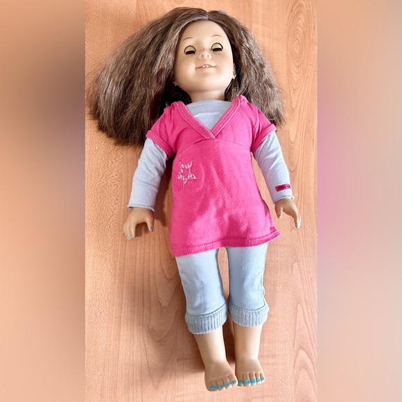 American Girl doll retired 2008 brown hair/blue eyes/freckles/thin eye brow 3458 - Picture 2 of 12